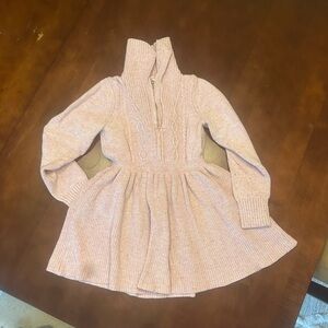 Janie and Jack Cozy Pink Knit Kids Dress